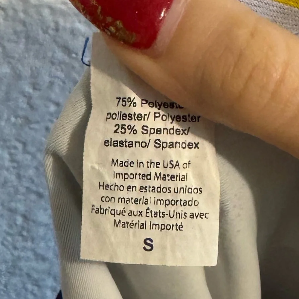 Beyond Yoga x Soulcycle High Rise Floral Leggings Blue Pink Women’s Size S - Picture 7 of 7